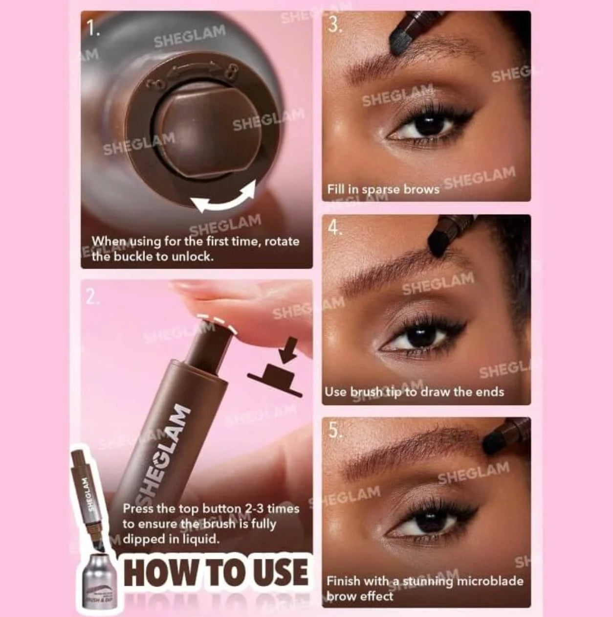 SHEGLAM BROW-FECTION ANGLED BRUSH & DIP