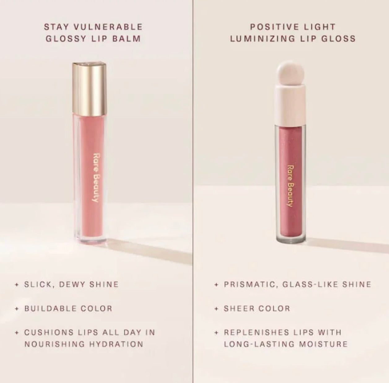 RARE BEAUTY BY SELENA GOMEZ POSITIVE LIGHT LUMINIZING LIP GLOSS