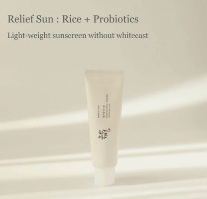 BEAUTY OF JOSEON – RELIEF SUN : RICE + PROBIOTIC SPF 50