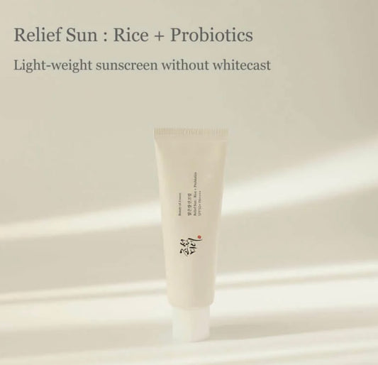 BEAUTY OF JOSEON – RELIEF SUN : RICE + PROBIOTIC SPF 50